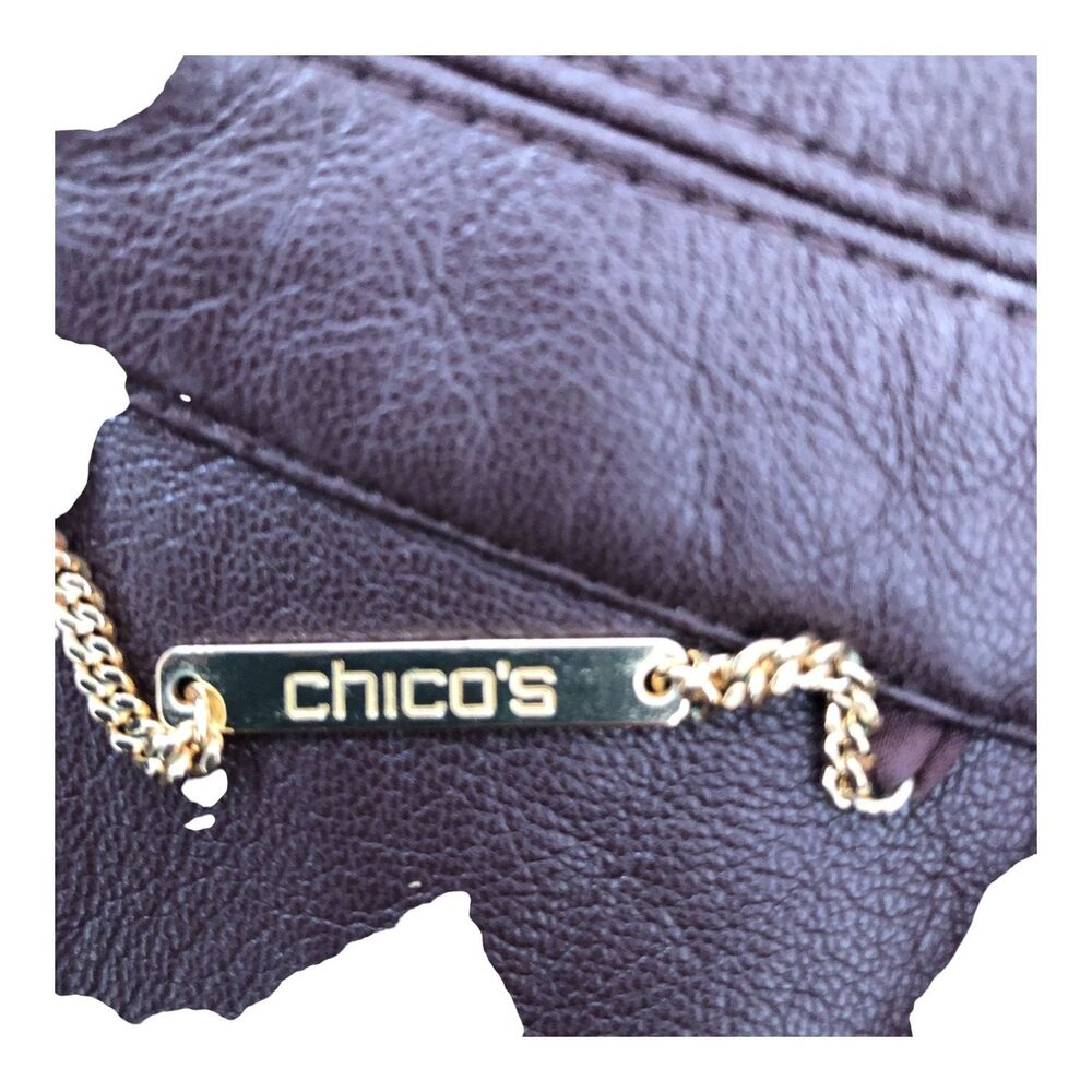 Chico's Chocolate Brown Corpcore Country Western Faux Leather Snap‎ Jacket  S - Picture 13 of 16